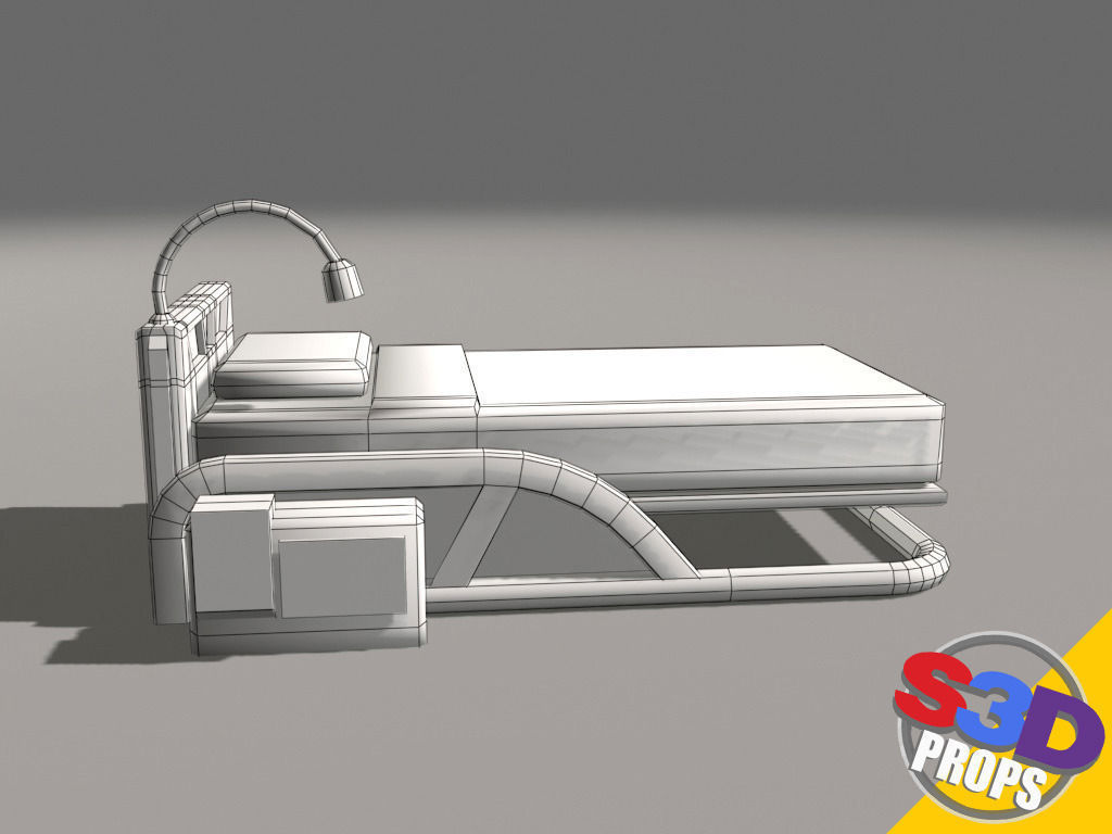 scifi bed 3D model_14