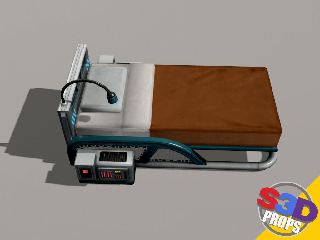 scifi bed 3D model_15