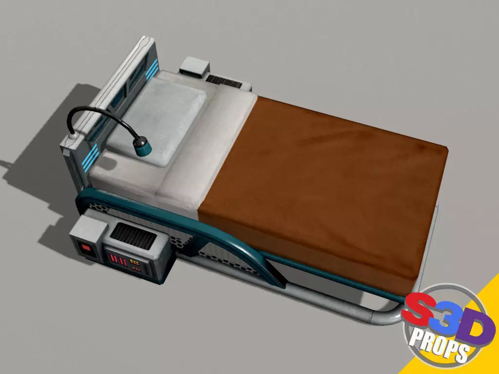 scifi bed 3D model_0