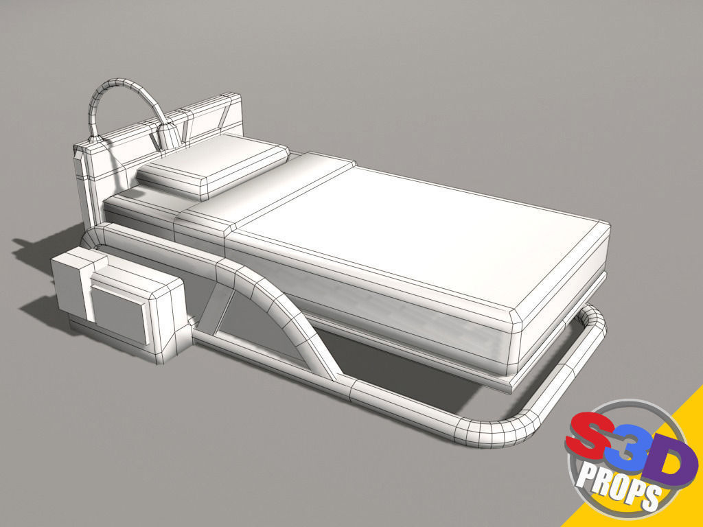 scifi bed 3D model_18