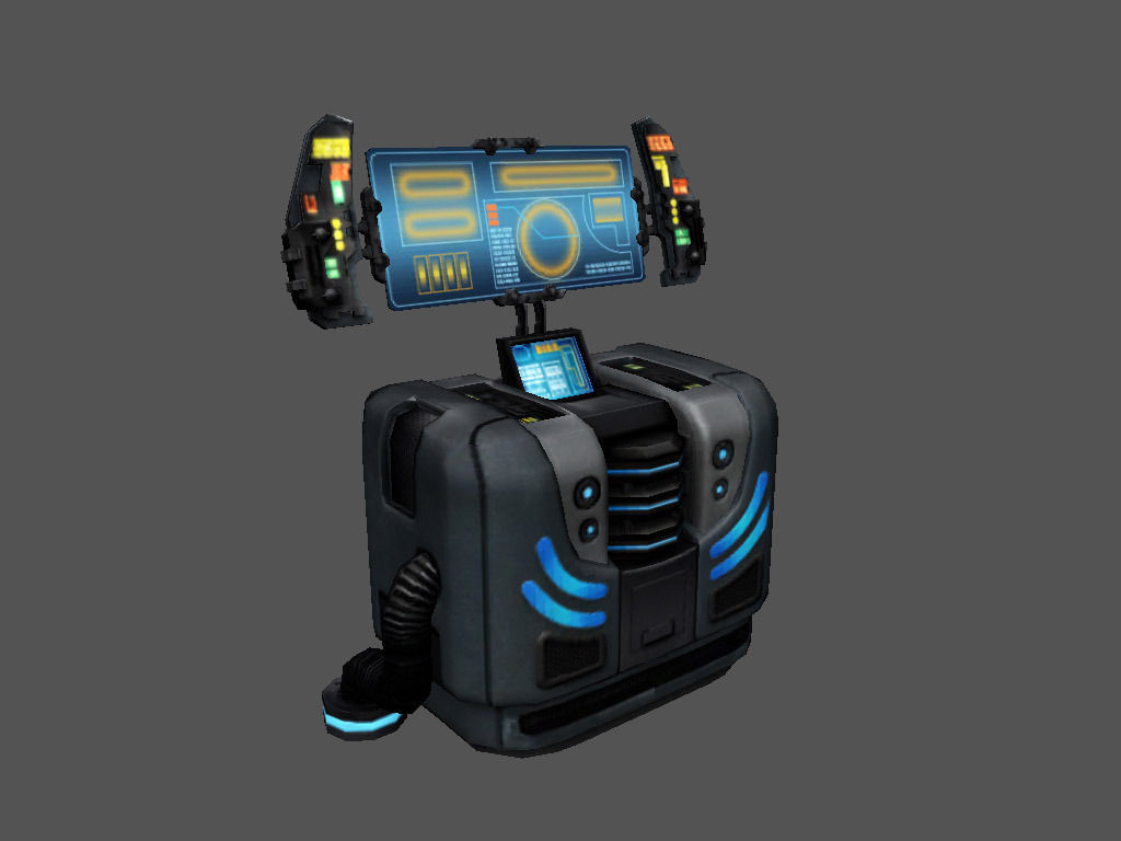 scifi control panel1 3D model_2