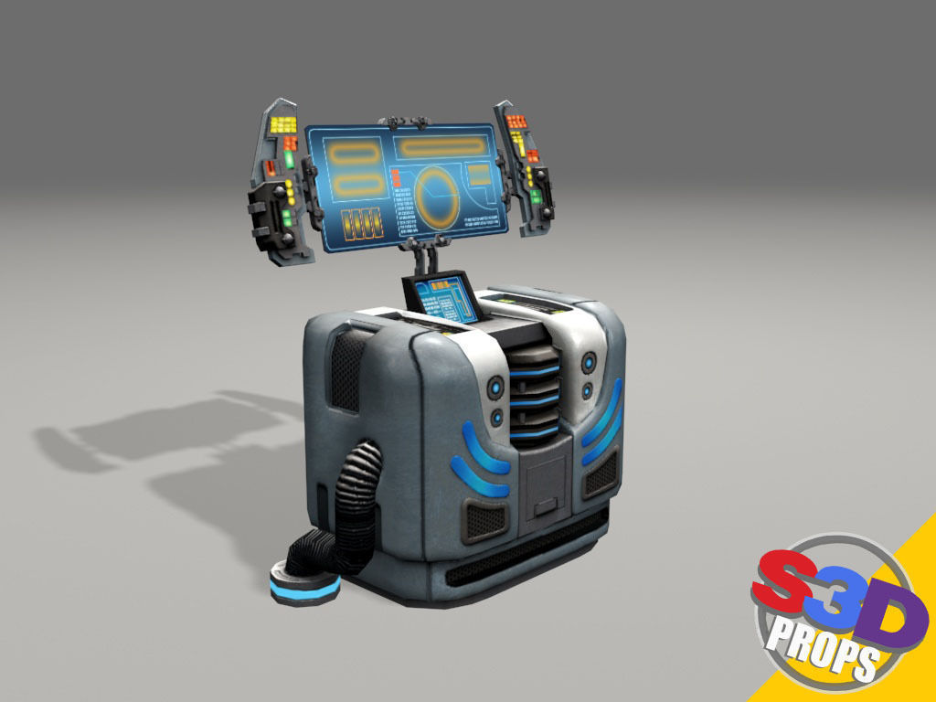 scifi control panel1 3D model_1