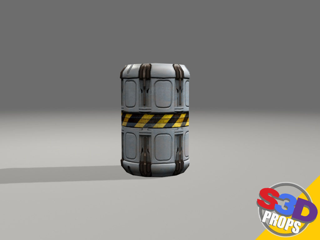 scifi canister 3D model_1