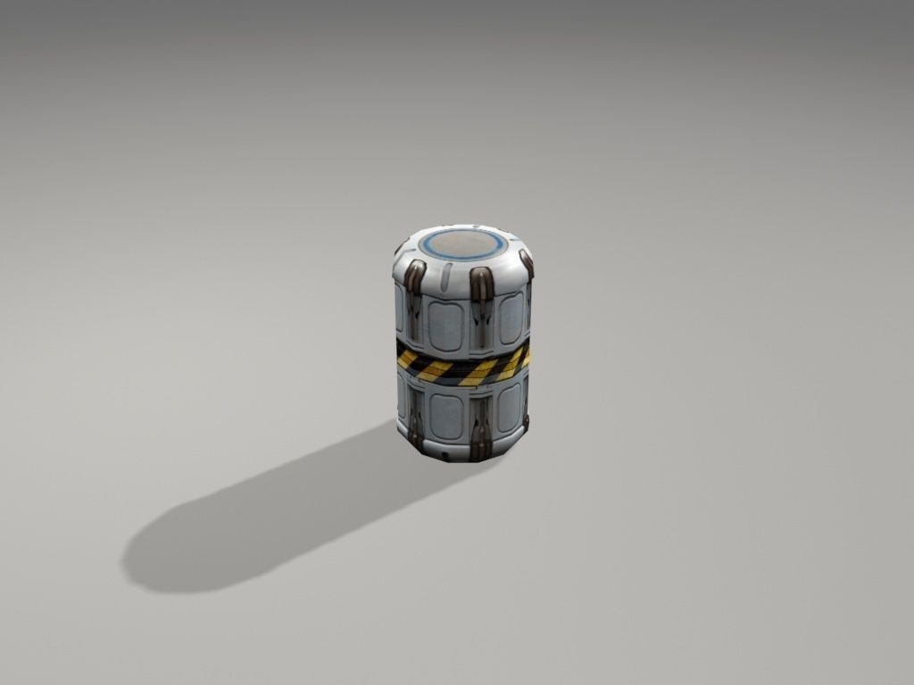 scifi canister 3D model_3
