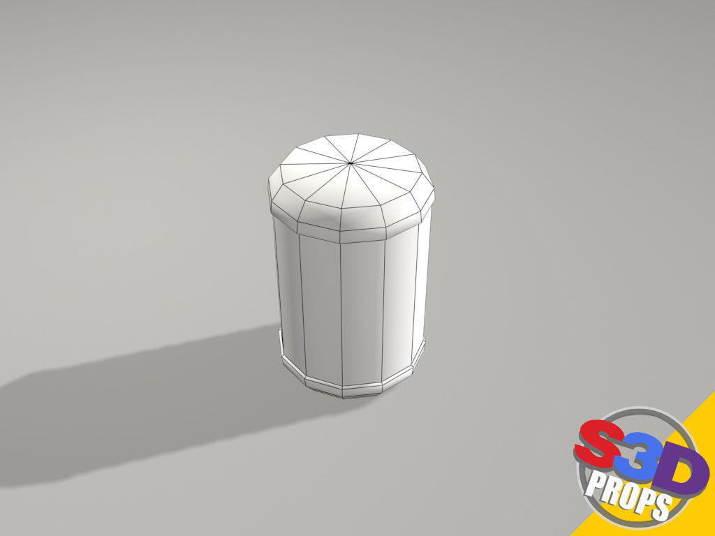 scifi canister 3D model_6