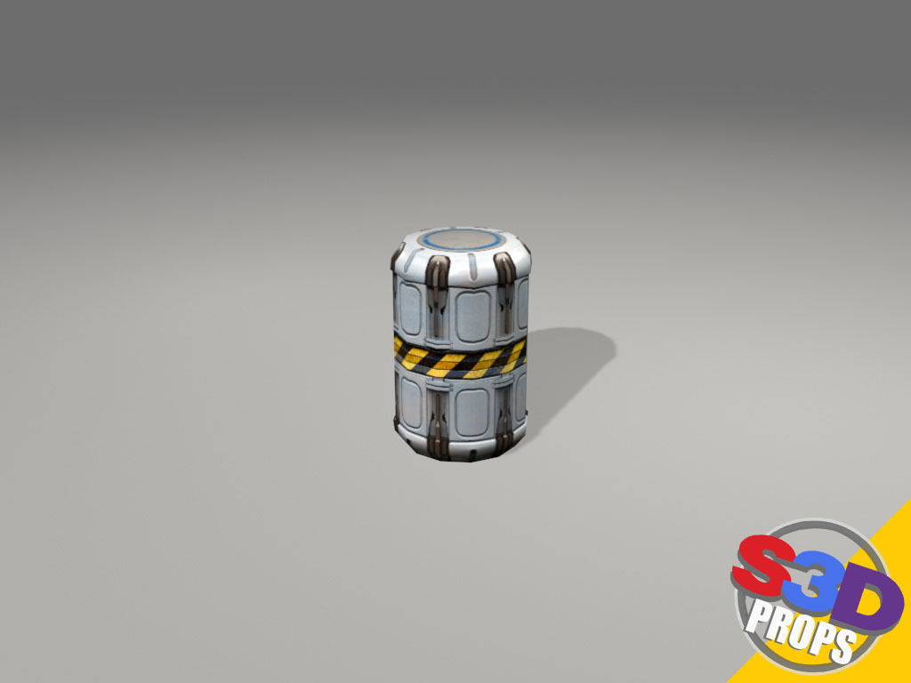 scifi canister 3D model_4