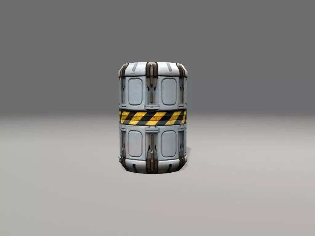 scifi canister 3D model_0