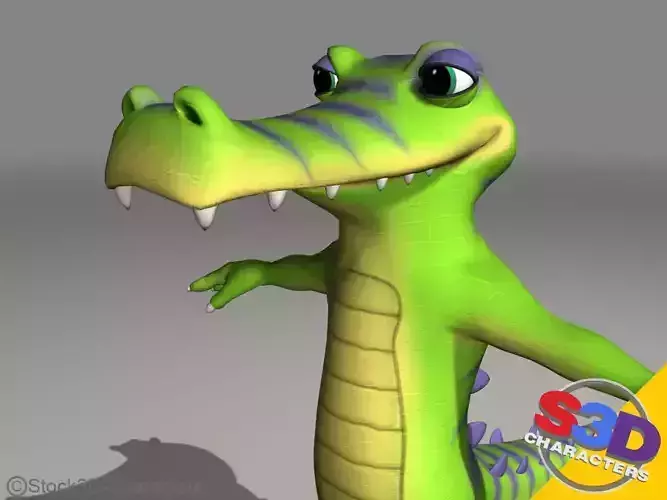 Crocodile toon 3D model