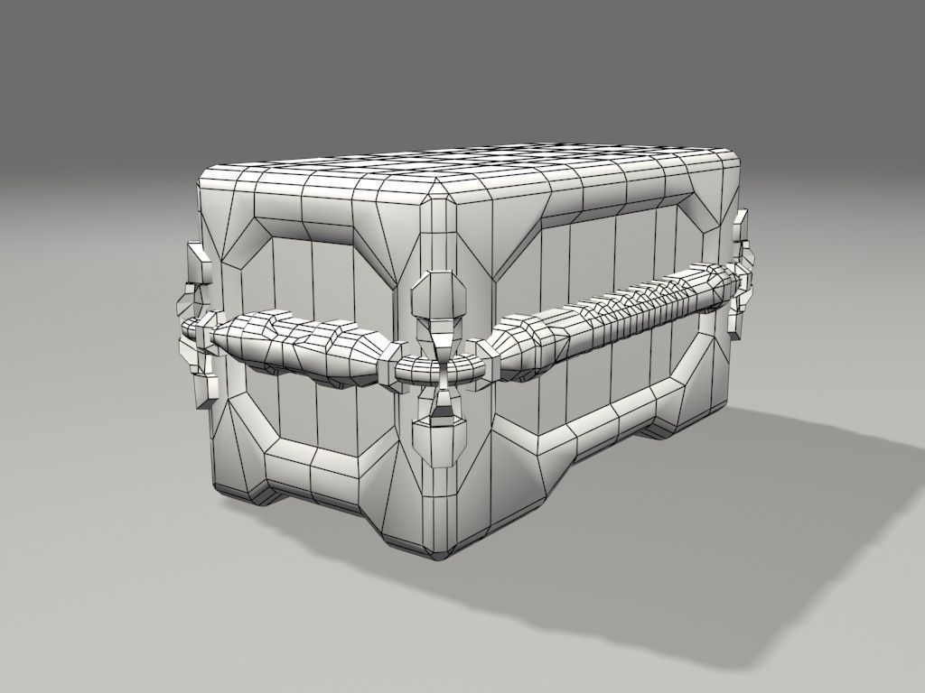 scifi big crate1 3D model_5