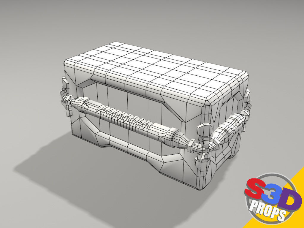 scifi big crate1 3D model_6