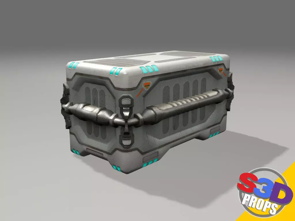 scifi big crate1 3D model_0