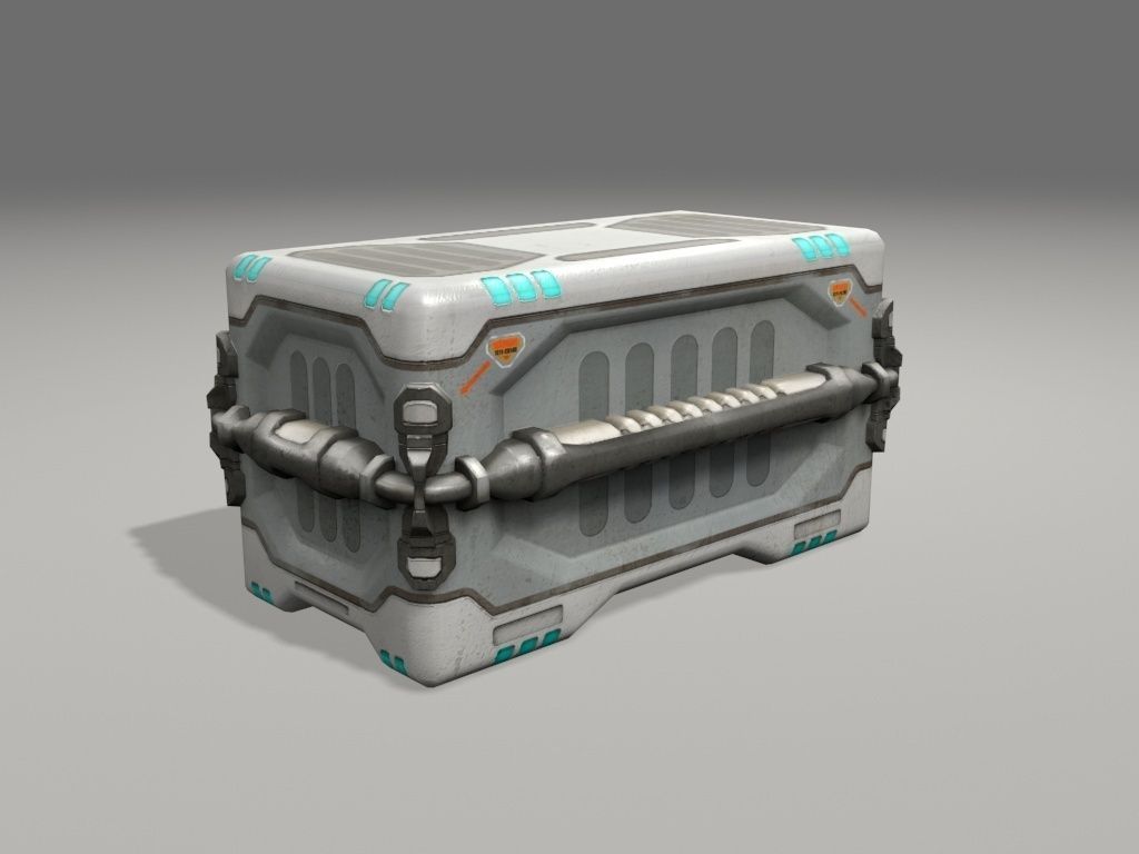 scifi big crate1 3D model_1