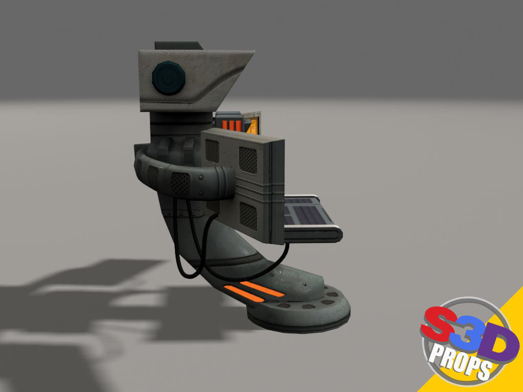 Scifi control panel2 3D model_5