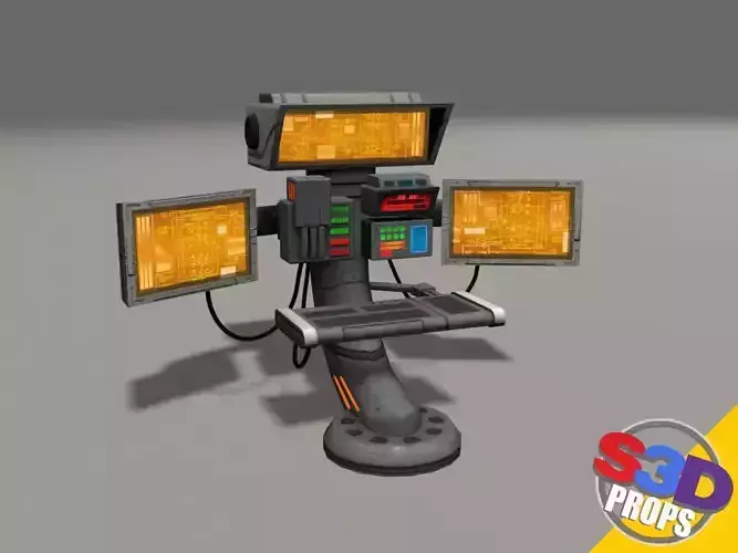 Scifi control panel2 3D model Scifi control panel2 3D model