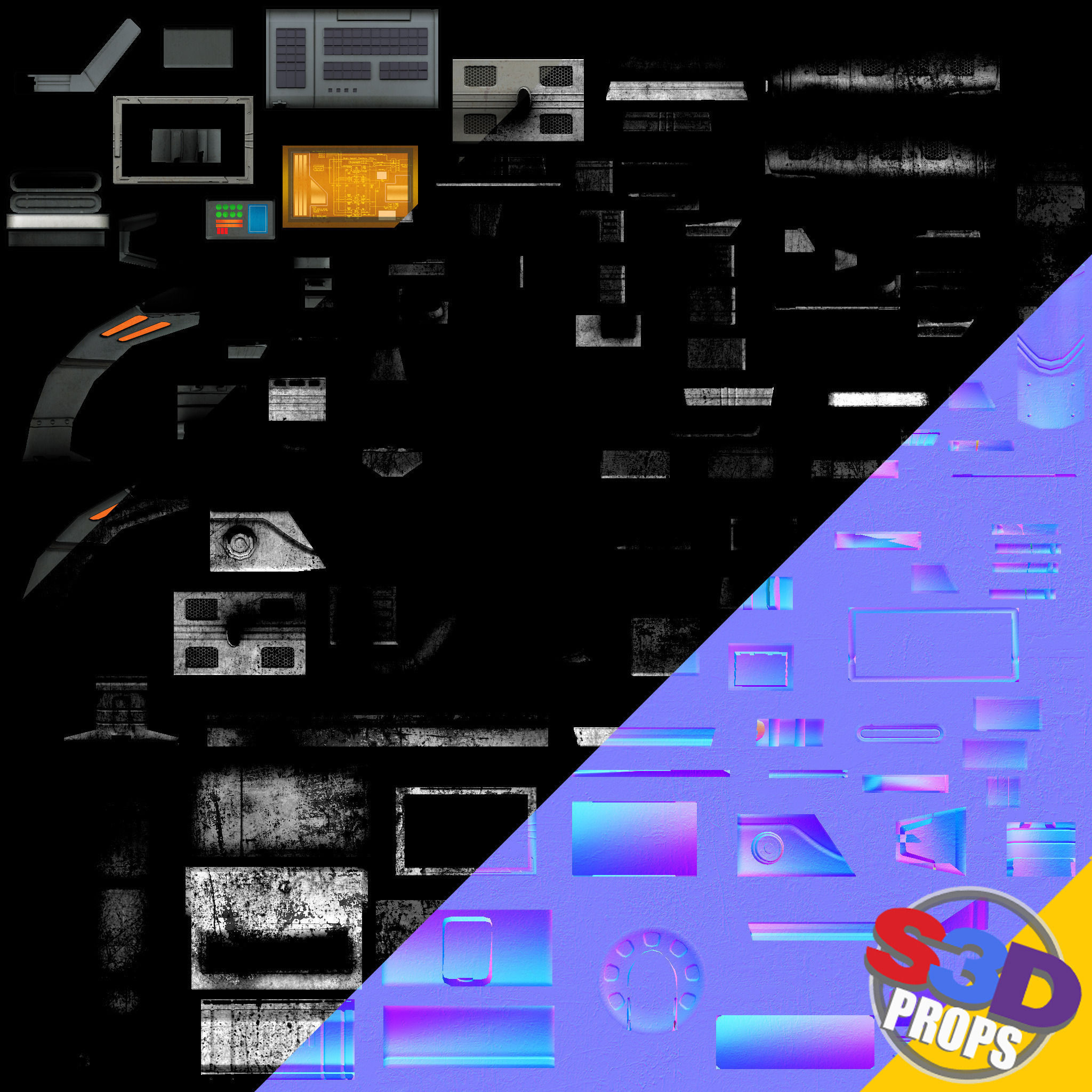 Scifi control panel2 3D model_8