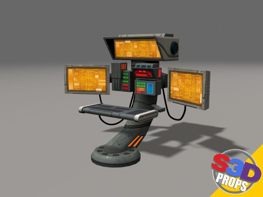Scifi control panel2 3D model_10
