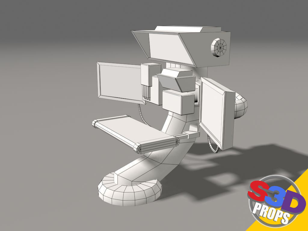 Scifi control panel2 3D model_9