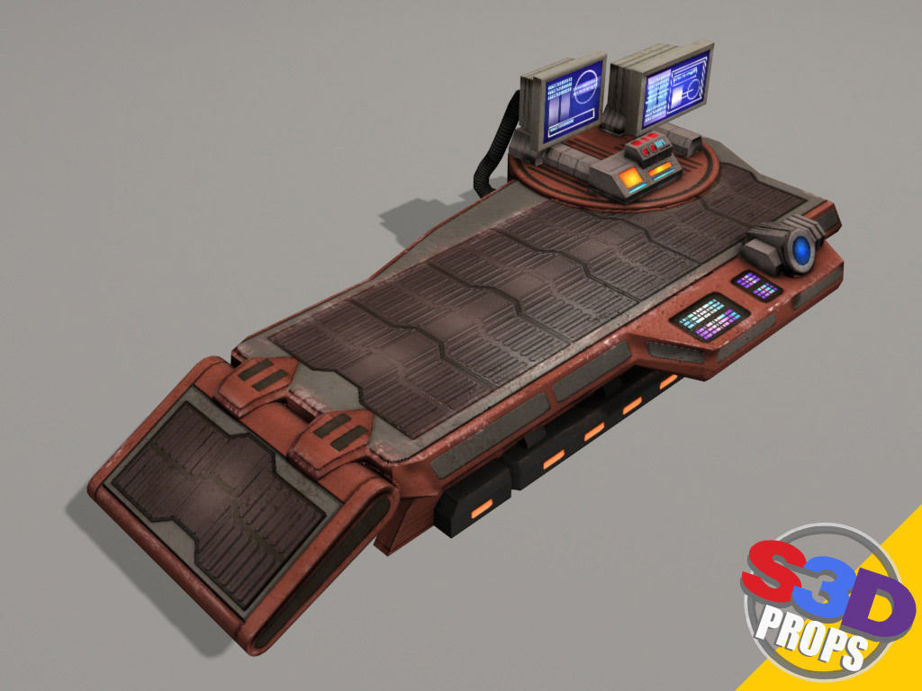 Scifi repair table 3D model_13
