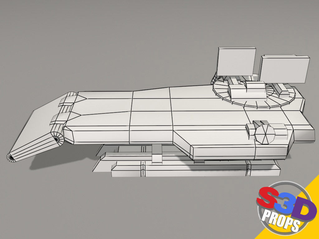 Scifi repair table 3D model_4