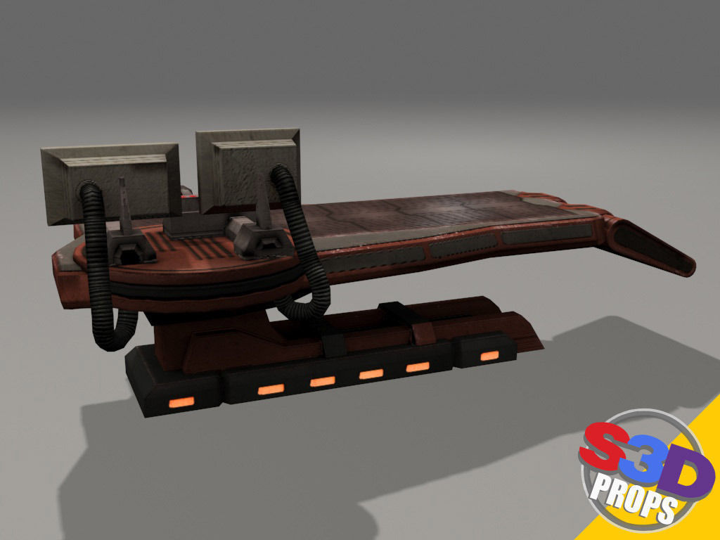 Scifi repair table 3D model_2