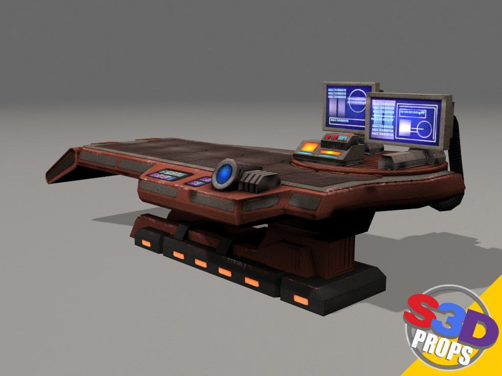 Scifi repair table 3D model_11