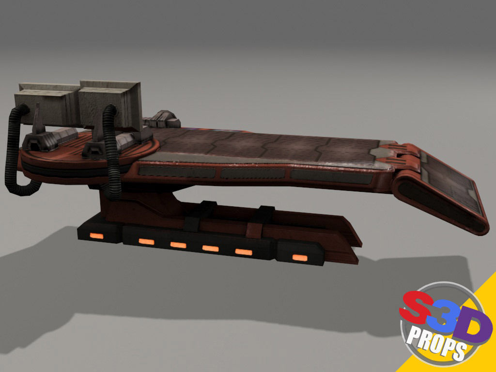 Scifi repair table 3D model_9