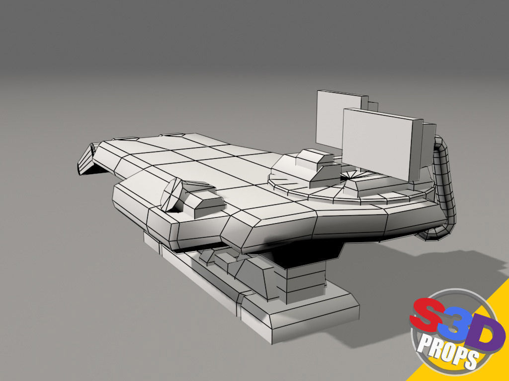 Scifi repair table 3D model_6