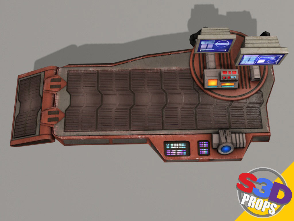 Scifi repair table 3D model_12