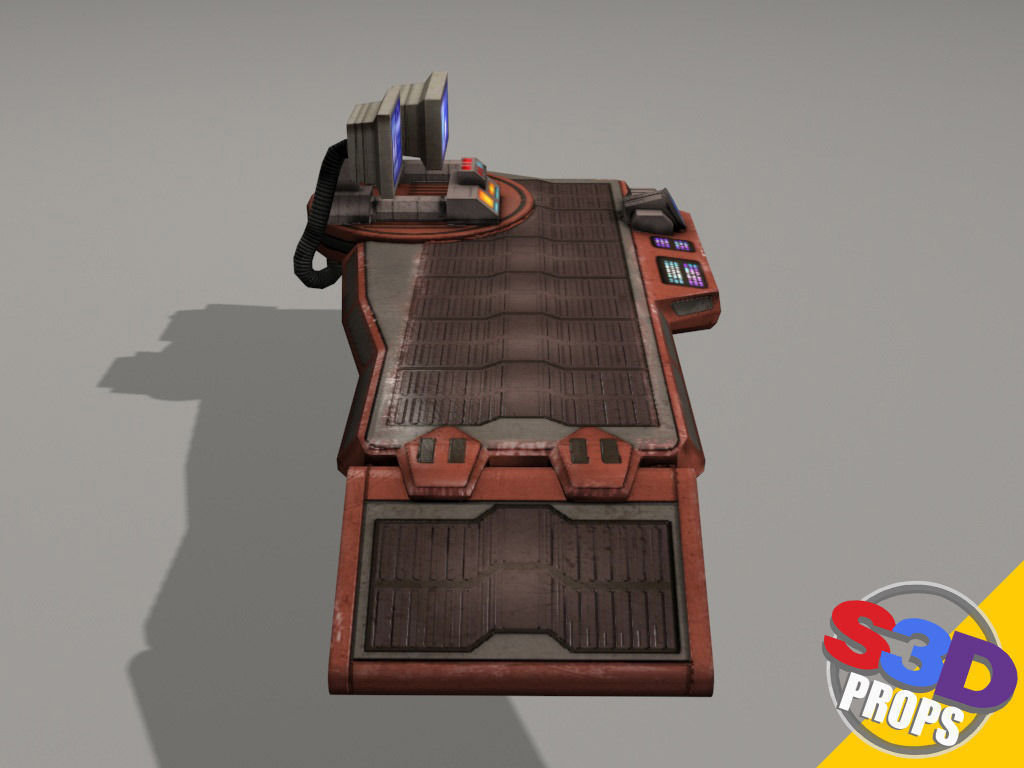Scifi repair table 3D model_1