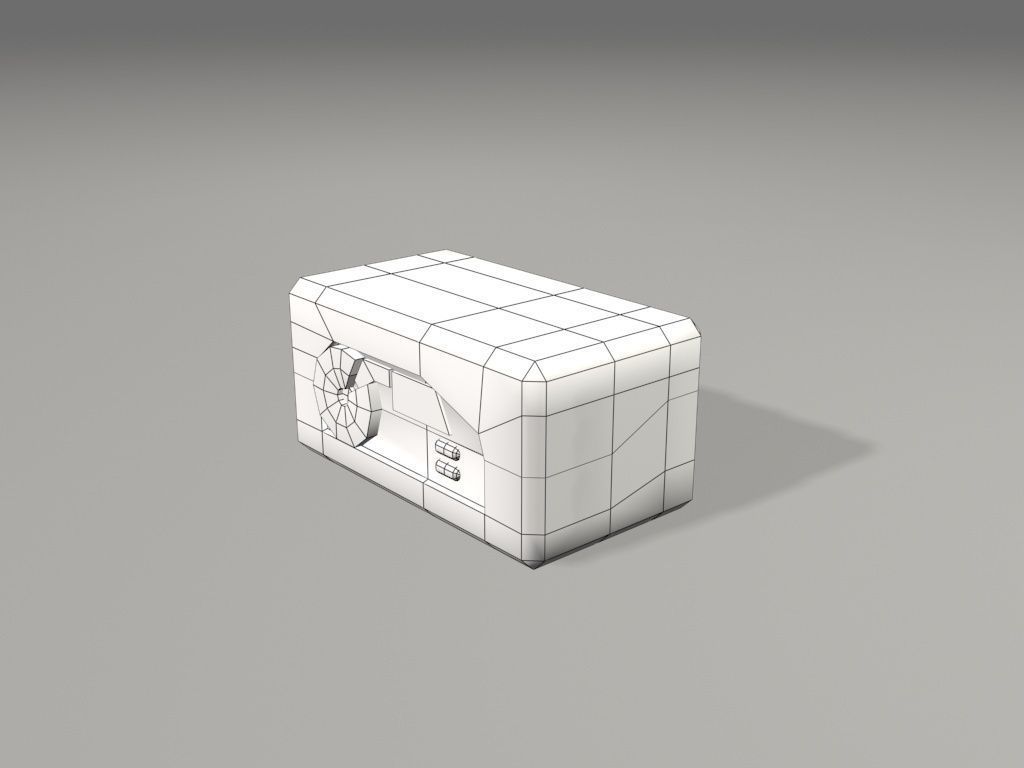 scifi orange crate 3D model_10
