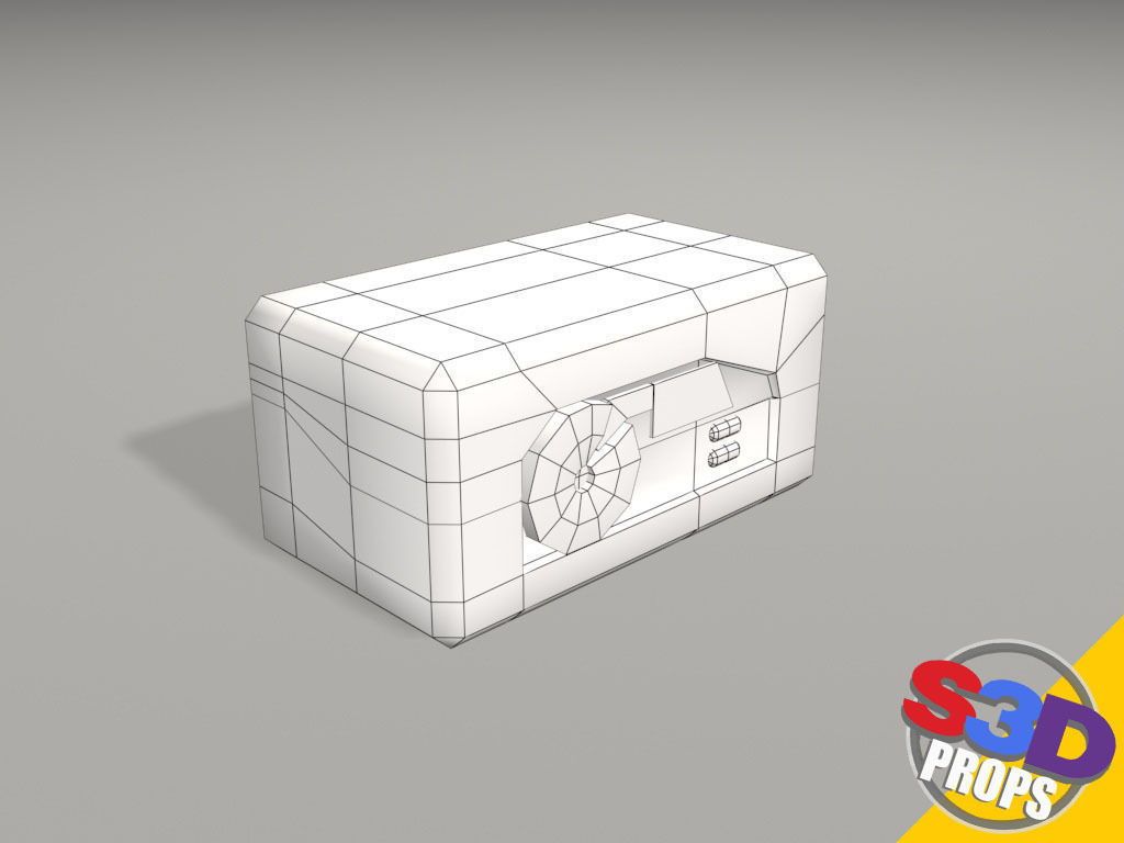 scifi orange crate 3D model_8