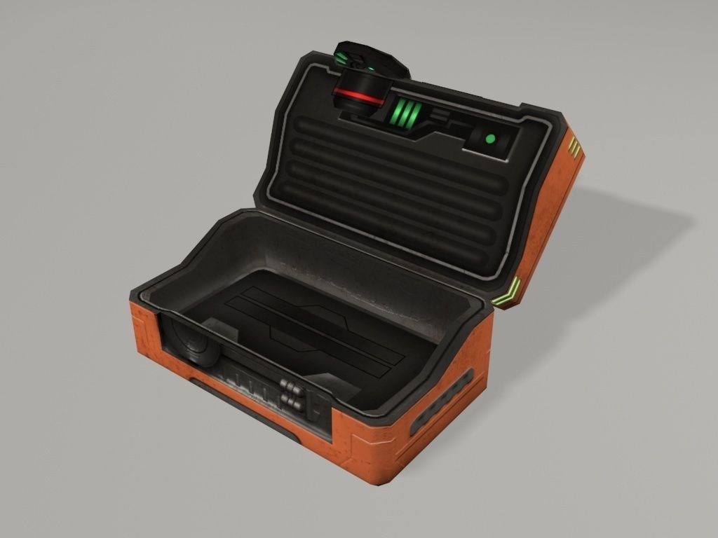 scifi orange crate 3D model_12