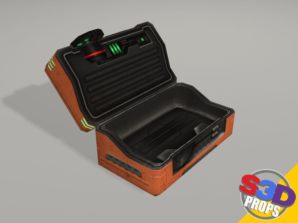 scifi orange crate 3D model_3