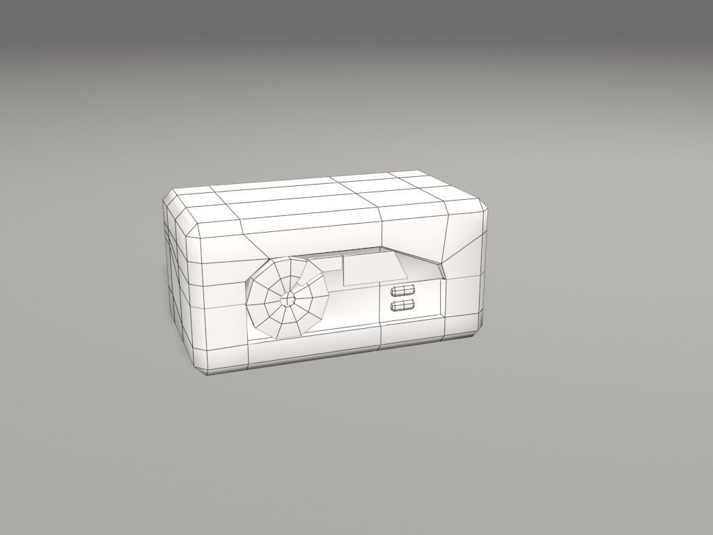 scifi orange crate 3D model_7