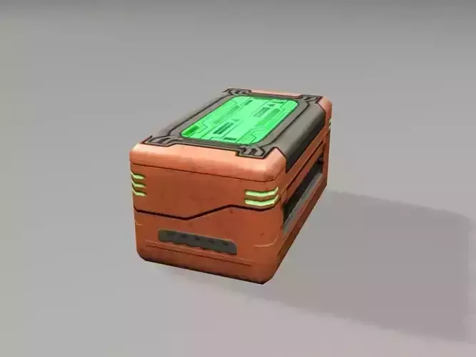 scifi orange crate 3D model