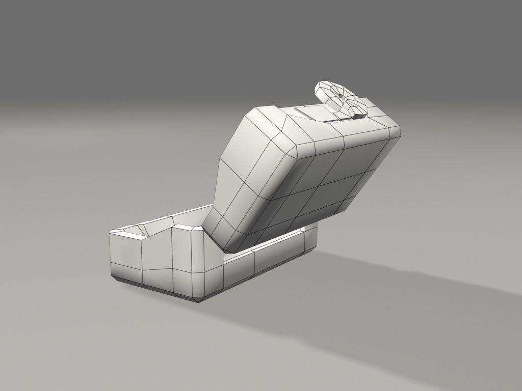 scifi orange crate 3D model_6