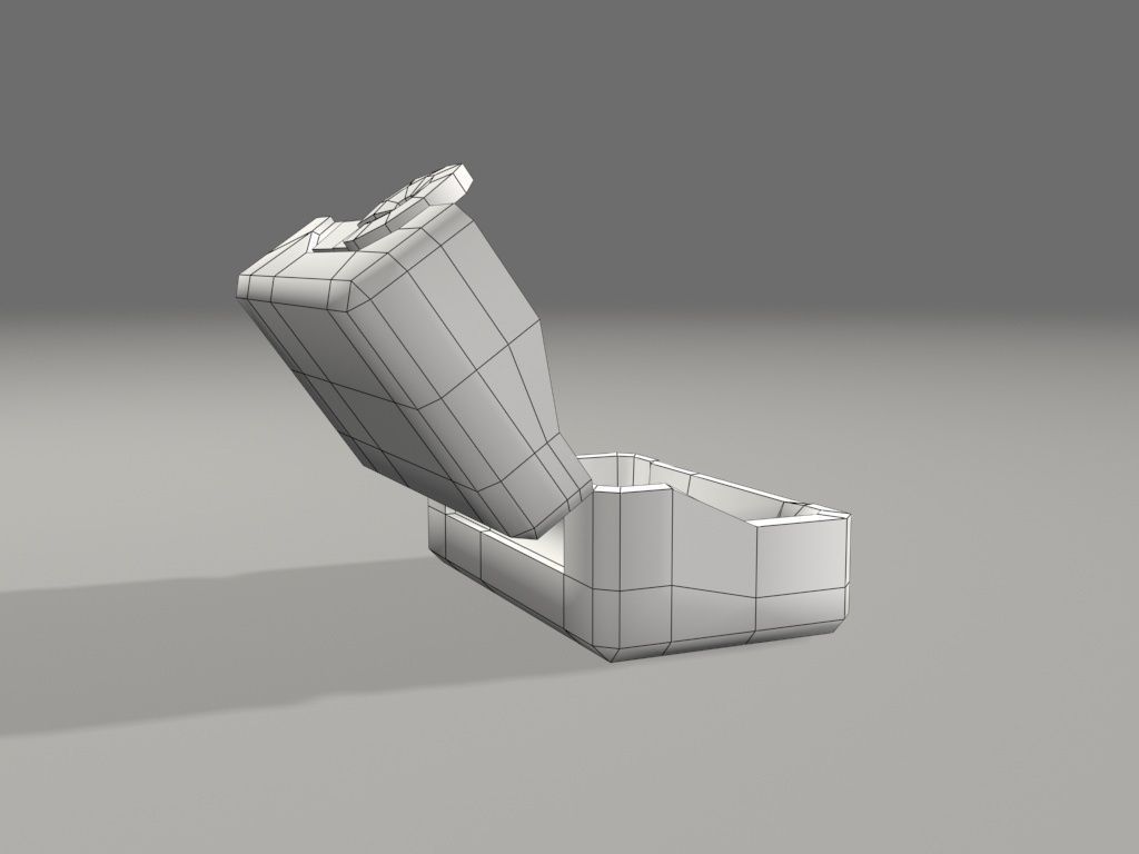 scifi orange crate 3D model_4