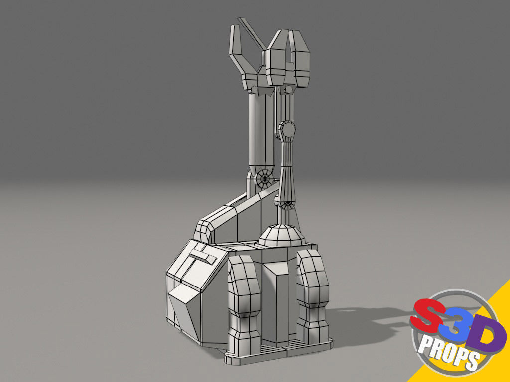 Scifi repair unit 3D model_9