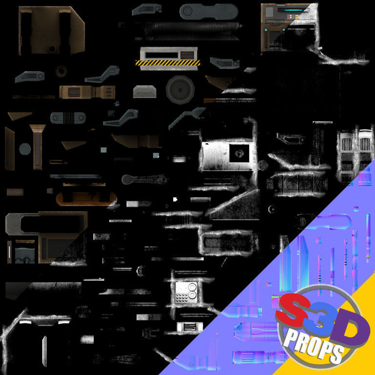 Scifi repair unit 3D model_4