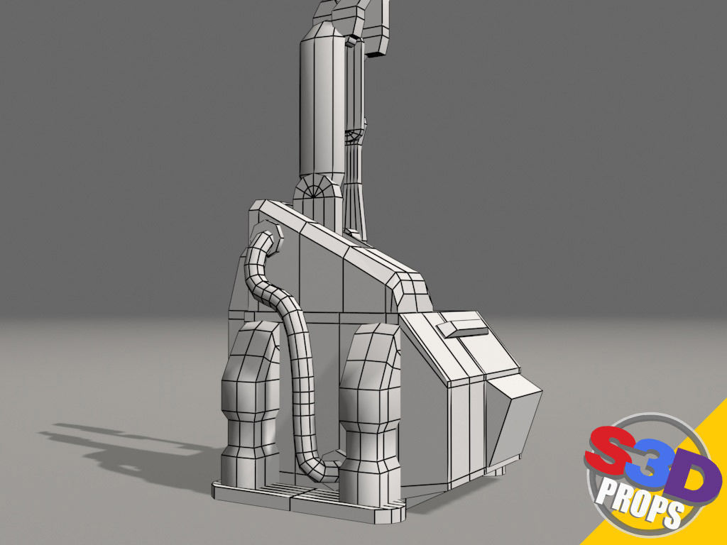 Scifi repair unit 3D model_5
