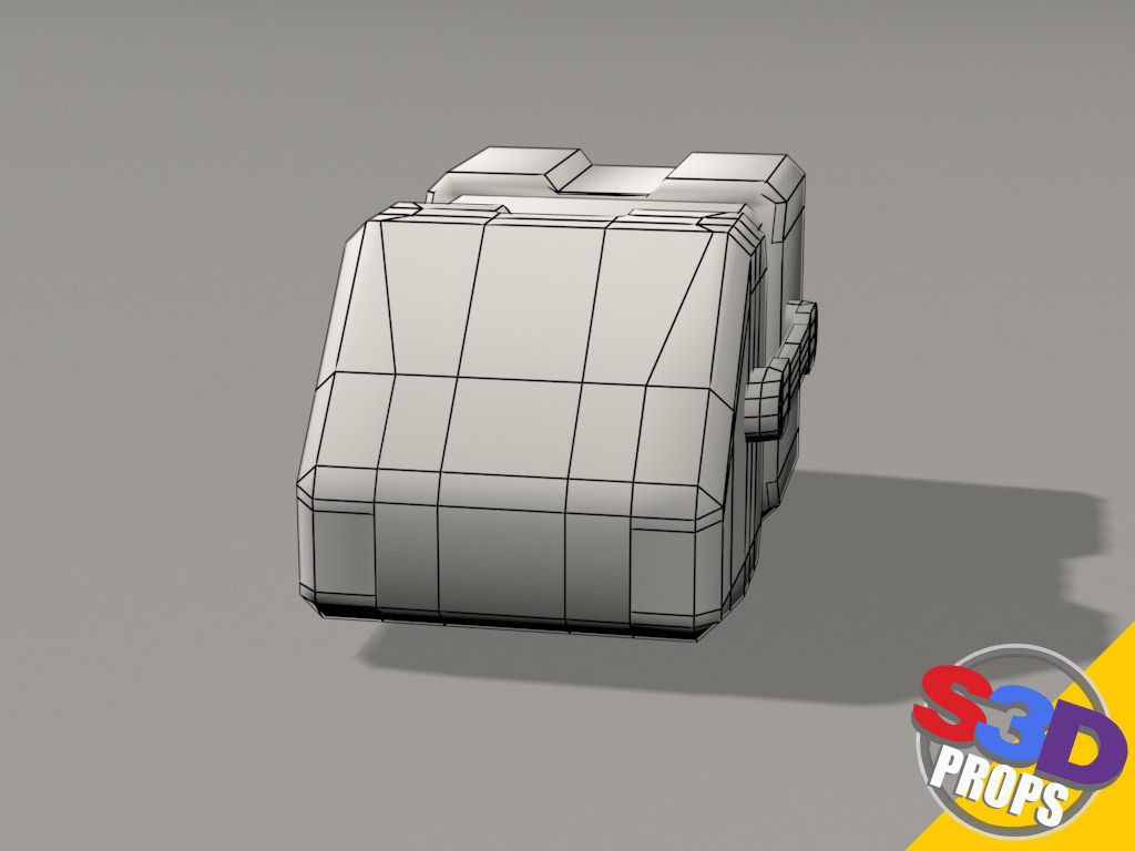 Scifi big crate2 3D model_14
