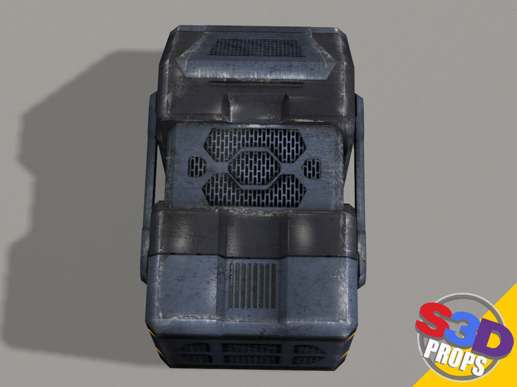 Scifi big crate2 3D model_15