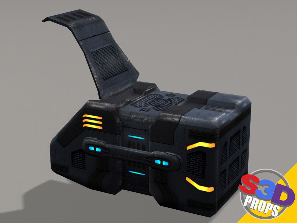 Scifi big crate2 3D model_10