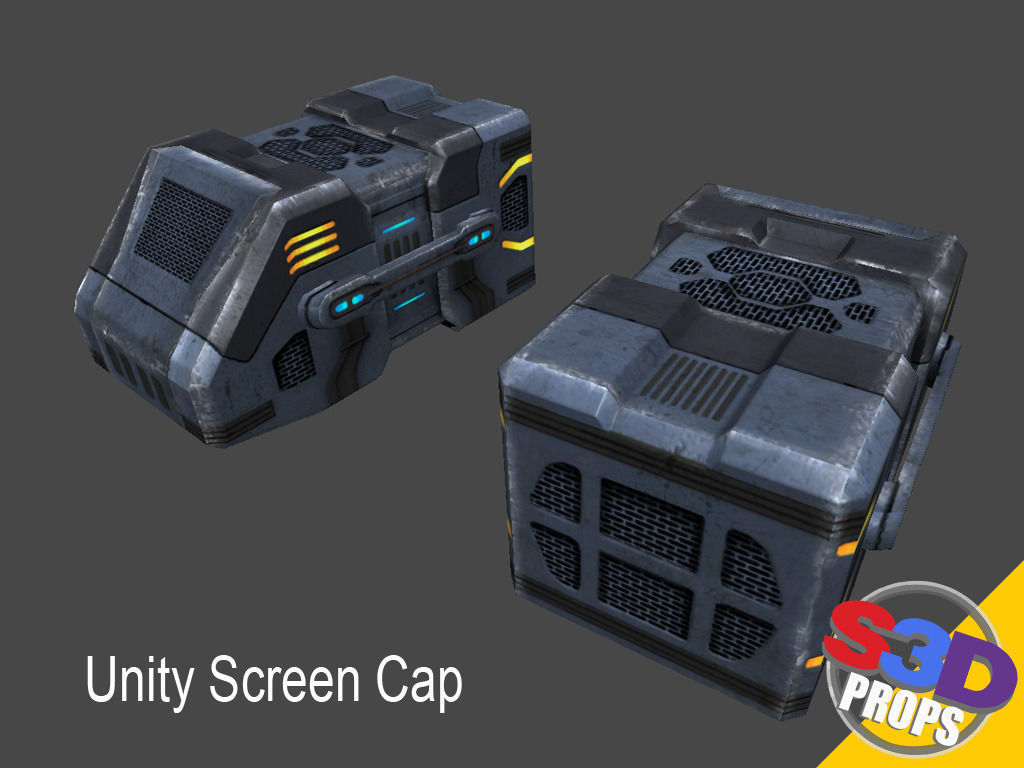 Scifi big crate2 3D model_12