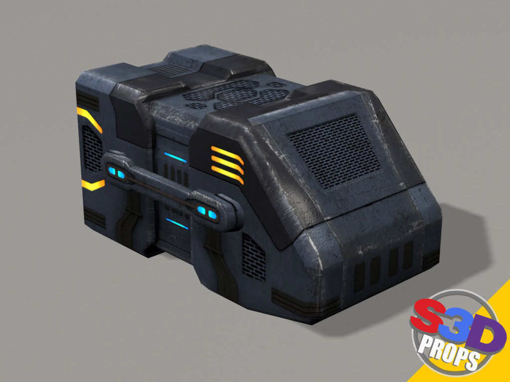 Scifi big crate2 3D model_13