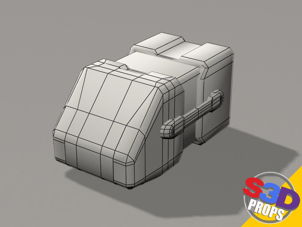 Scifi big crate2 3D model_8