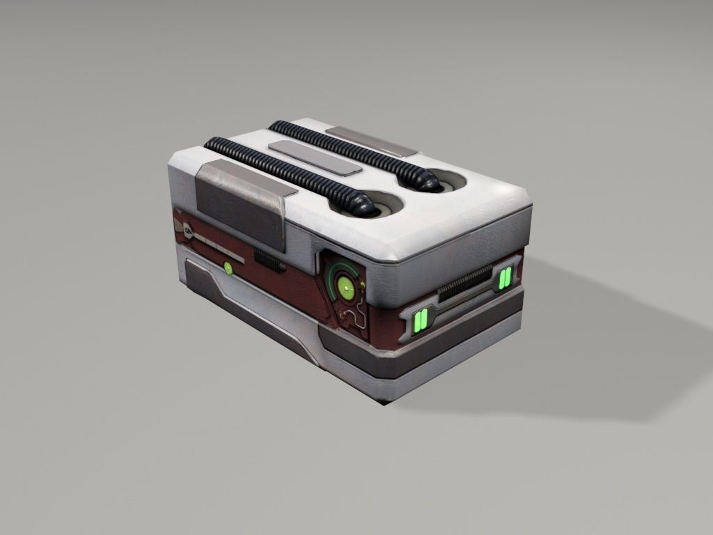 scifi crate2 3D model_8