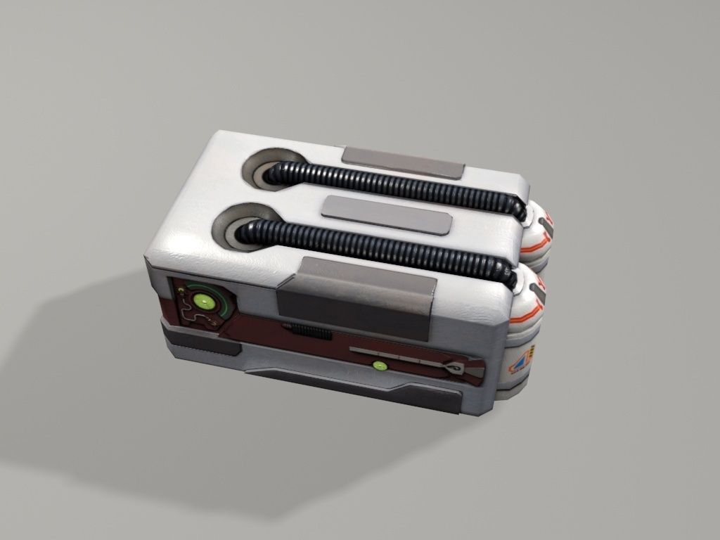 scifi crate2 3D model_1