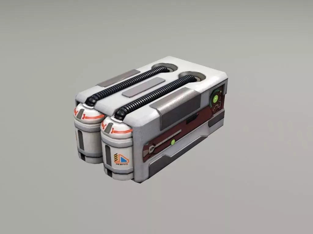 scifi crate2 3D model_0