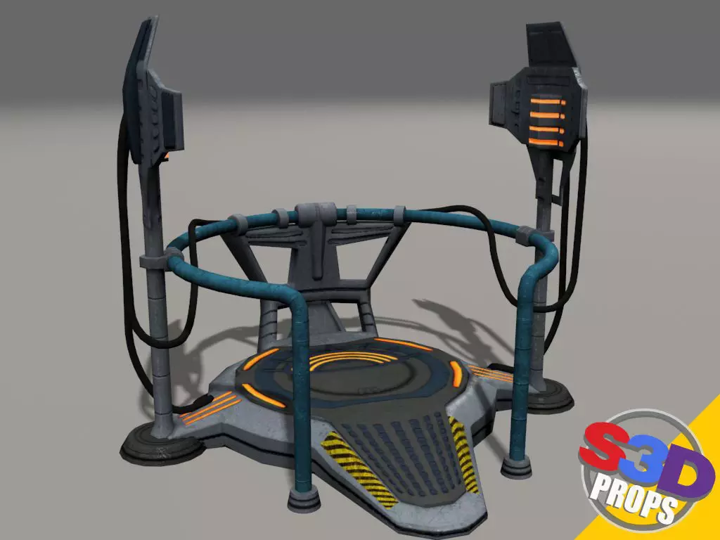 Scifi teleporter 3D model